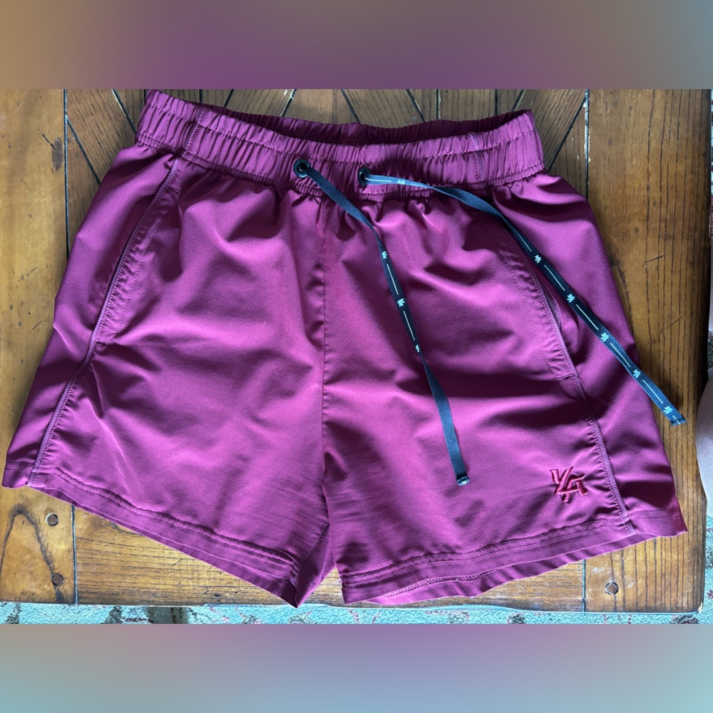 YoungLA Men's Burgundy Athletic Shorts